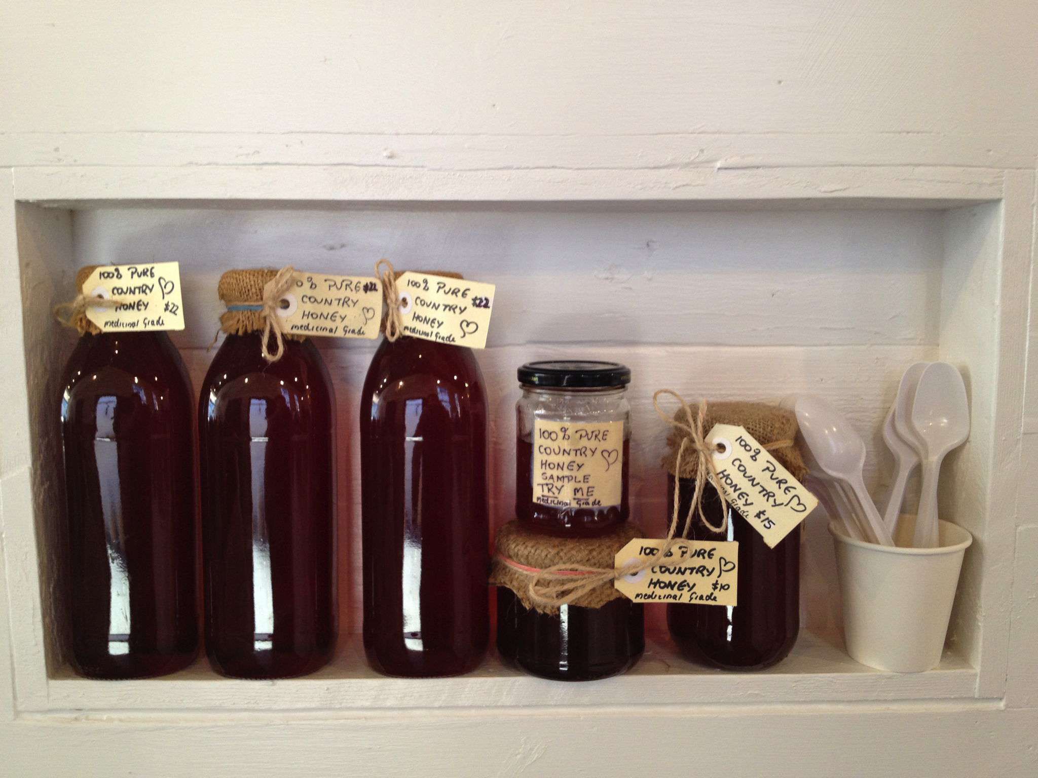 Honey sourced from local sources